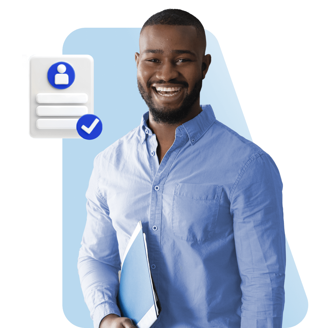 Online Career and College Prep Curriculums image 27 (name 1 Adult Man Folders Blue Shirt Certificate)