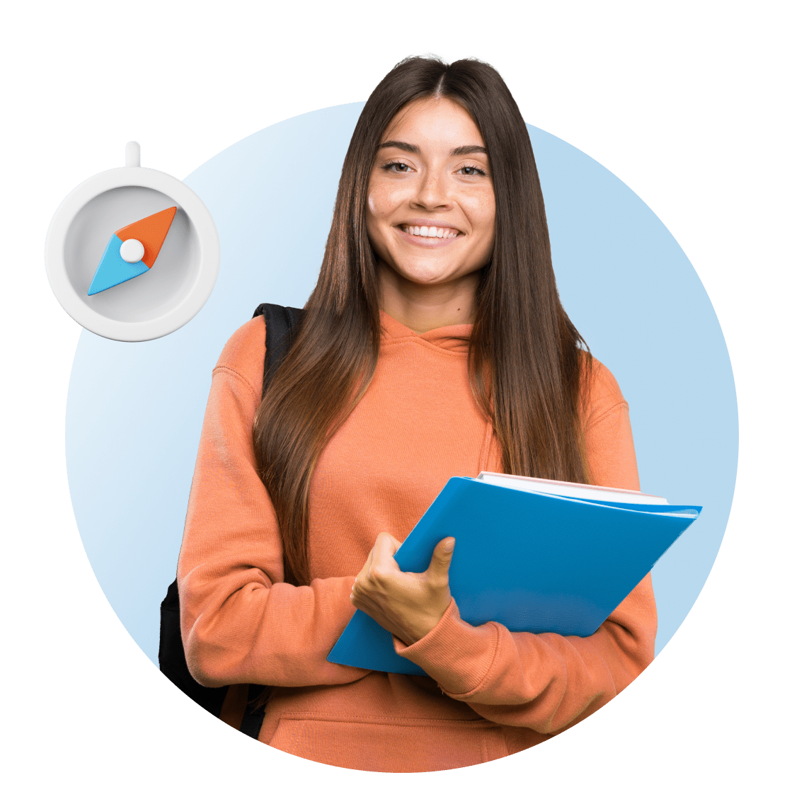 Visual Arts Pathway image 23 (name 3 Young Women Peach Hoodie Location)